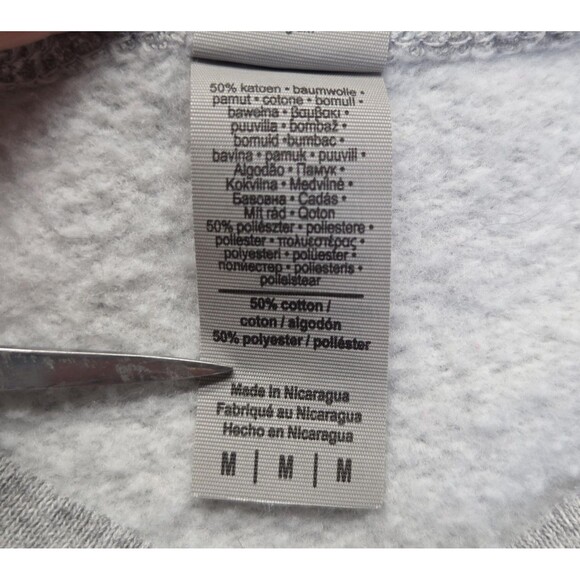 Gildan Sweatshirt Medium Gray Cat Cuddling Crewneck Heavy Blend Pullover - Picture 6 of 7